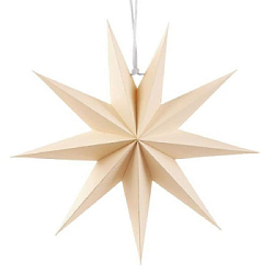 Звезда 30 см девятиконечная, айвори