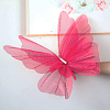 Бабочка из органзы 50 см, малиновый